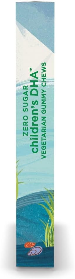 Nordic Naturals Zero Sugar Children’s DHA Vegetarian Gummy Chews - Passion Fruit Lemon Flavor - 30 Gummies - Vegan Algae Oil Omega-3 Supplement for Kids Brain &amp Cognition Support - 30 Servings