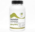 Bromelain 500mg and Papaya 500mg ~ 180 Capsules - No Additives ~ Naturetition Supplements