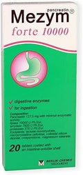 Grace nnvg Mezym Forte 10000 20 Tablets (Dietary Supplement Pancreatin Enzymes for Digestion Support)