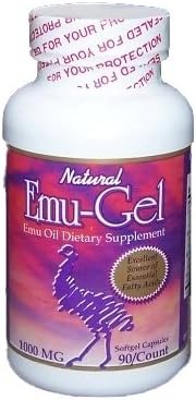 Ultra Emu-Gel Emu Oil Dietary Supplement Soft Gel Capsules 90/750mg