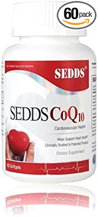 SEDDS® CoQ10 Ubiquinol Cardiovascular Health Supplement Daily Vitamin for Heart Health and Energy (60 Count) Highly Absorption Liquid Water-Soluble Softgel for High Blood Pressure and Cholesterol