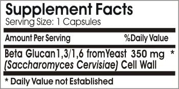 Beta Glucan 350mg // 90 Capsules // Pure // by PureControl Supplements