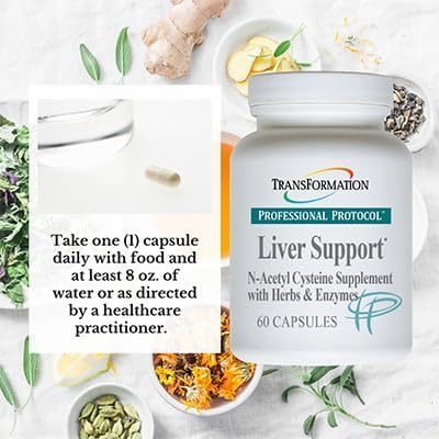 Transformation The Genesis of Good Health Enzymes Professional Protocol Liver Support Formula Supplement with Vitamin A Herbal Blend &amp Digestive Enzymes - 60 Capsules