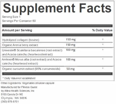 Joint Venture™ 2.0 Advanced Joint Support Supplement for Mobility &amp Comfort | with Univestin® Amlexin® High-Potency Curcumin Collagen &amp Aronia Berry