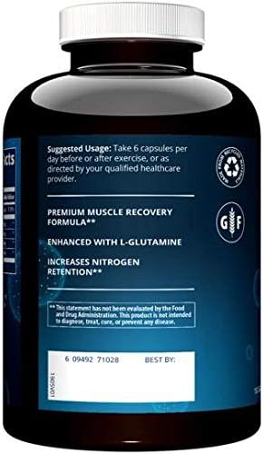 MRM Nutrition BCAA+ Muscle Recovery 6000 mg - for Women and Men - 6g of Amino Acids per Serving Recovery Supplement Complex with L-Glutamine Vegan Gluten-Free - 25 Servings