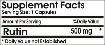 Rutin 500mg // 200 Capsules // Pure // by PureControl Supplements