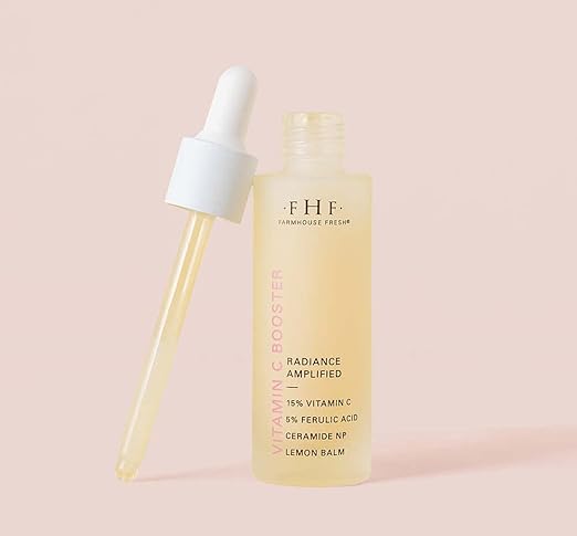 FarmHouse Fresh Vitamin C Face Serum. Hydrating &amp Brightening Serum Boost Radiance &amp Reduce Wrinkles. Vitamin C Booster 1 Fl. Oz.