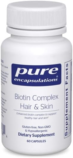 Pure Encapsulations Biotin Complex Hair &amp Skin | Biotin Complex for Healthy Hair and Skin Support | 60 Capsules