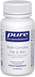 Pure Encapsulations Biotin Complex Hair &amp Skin | Biotin Complex for Healthy Hair and Skin Support | 60 Capsules
