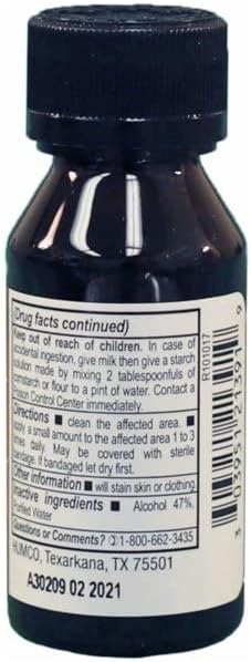 Humco Iodine Tincture Mild 2% Mild USP - 1 oz Pack of 5