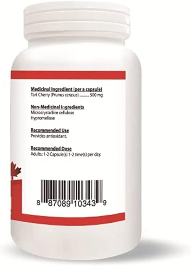 Nutridom North-American Tart Cherry 500mg-120 VCaps Natural Non-GMO