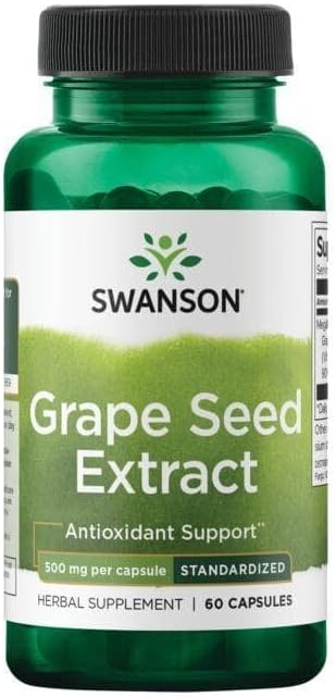 Swanson HERB Grape Seed EXT STD 500MG 60 Cap