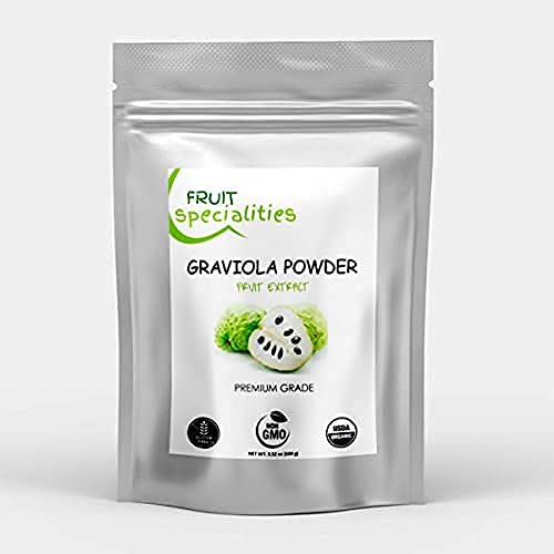Graviola (Soursop) Organic Fruit Powder All-Natural Pure Graviola Fruit Powder Annona Muricata Guanabana (3.52 oz)