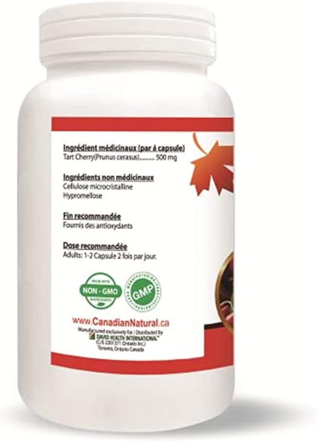 Nutridom North-American Tart Cherry 500mg-120 VCaps Natural Non-GMO