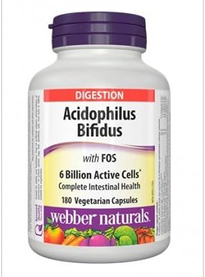 Webber Naturals Acidophilus with Bifidus &amp FOS 180 caps