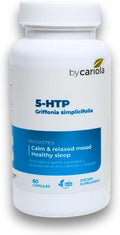 5-HTP Natural Mood &amp Sleep Support Supplement Capsules - Mood Support - Sleep Support - Serotonin Booster - Calming Effect - Natural Formula Griffonia Simplicifolia - 60 Caps