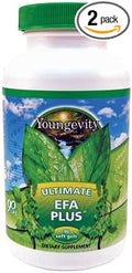 Youngevity Ultimate EFA Plus – Essential Fatty Acids 90 Soft Gels – Balanced Fish Oil Formula for Heart Brain Bone Skin Health – Omega 3-6-9 Supplement for Optimal Health Support