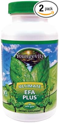 Youngevity Ultimate EFA Plus – Essential Fatty Acids 90 Soft Gels – Balanced Fish Oil Formula for Heart Brain Bone Skin Health – Omega 3-6-9 Supplement for Optimal Health Support