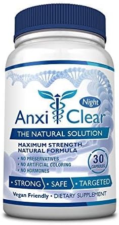 Consumer Health AnxiClear Night - Boosts Mood Calms the Mind Elevates Serotonin Levels - 5-HTP L-thianine - 30 Capsules - Made in the USA