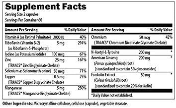 Thyroid TLC - All-in-One Thyroid Support Formula with Iodine Selenium and Maganese (120 Vegetarian Capsules)