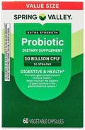 H4U Spring Valley Extra Strength Probiotic Vegetable Capsules for Digestive Health (10 Billion CFU 60 Count)