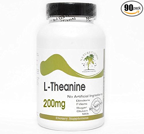 L-Theanine 200mg ~ 90 Capsules - No Additives ~ Naturetition Supplements