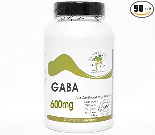 GABA 600mg Gama Aminobutyric Acid Amino Acid ~ 90 Capsules - No Additives ~ Naturetition Supplements