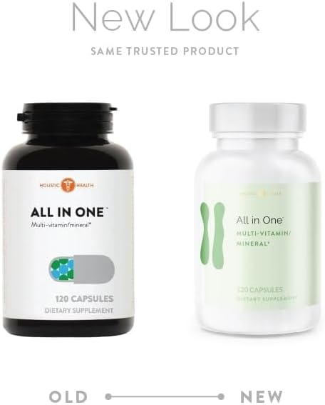 Holistic Health All in ONE Multi Vitamin and Mineral for Antioxidant Boost Multi Minerals Supplement for Supporting Methylation and Immunity Boost 120 Capsules