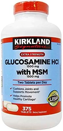 Kirkland Signature Glucosamine with MSM 375 Tablets