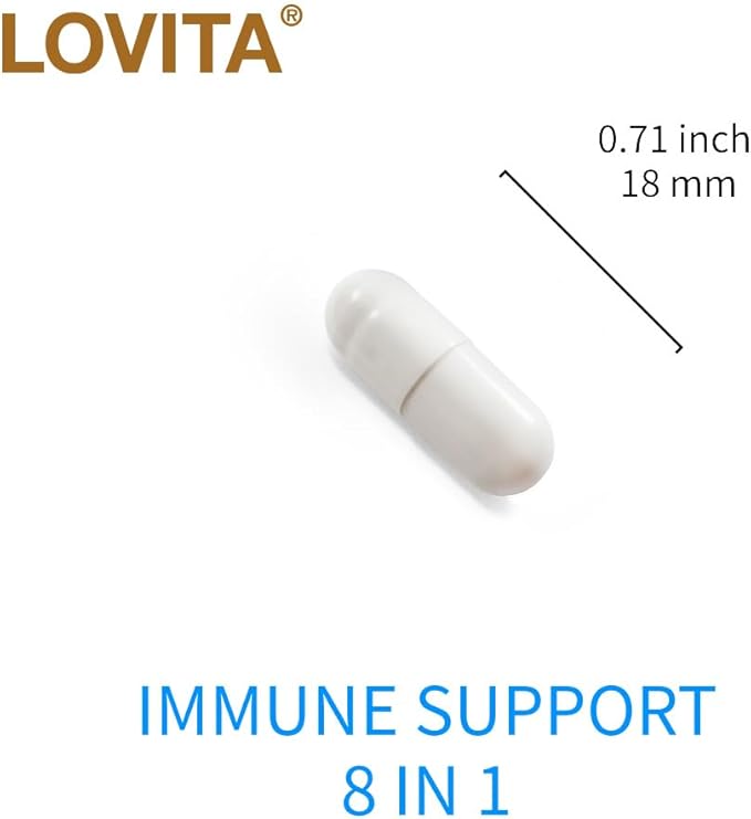 LOVITA Propolis &amp Immune Caps Bundle - 2 Liquid Drops &amp 1 Daily Defense 8-in-1 (60ct) Alcohol-Free Extract &amp Elderberry Blend (3 Pc Set)