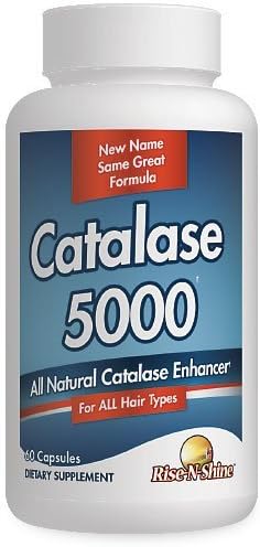 Rise-N-Shine Catalase Supplement 5000 with Saw Palmetto Biotin Fo-Ti PABA - Hair Supplements for Strong Hair - 180 Capsules (90-Day Supply)