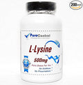 L-Lysine 500mg // 200 Capsules // Pure // by PureControl Supplements