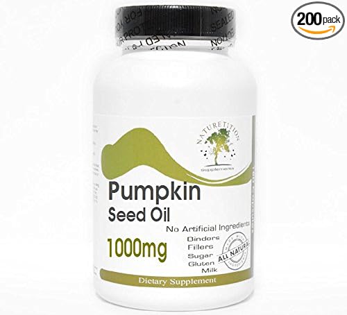 Pumpkin Seed Oil 1000mg Emulsified Dry ~ 200 Capsules - No Additives ~ Naturetition Supplements
