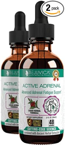 Rejuvica Health Active Adrenal - Advanced Adrenal Support Tincture - Liquid Delivery for Better Absorption - Ashwagandha B-Vitamins Magnesium and More