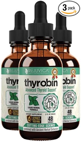 Thyrobin - Advanced Thyroid Support Supplement - Liquid Delivery for Better Absorption - Iodine Stinging Nettle Kelp Astragalus Ashwagandha &amp More!