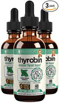 Thyrobin - Advanced Thyroid Support Supplement - Liquid Delivery for Better Absorption - Iodine Stinging Nettle Kelp Astragalus Ashwagandha &amp More!