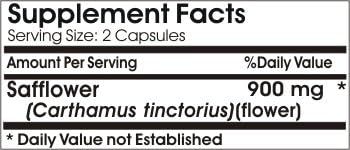 Safflower 900mg // 200 Capsules // Pure // by PureControl Supplements