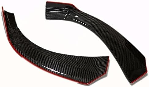 Eppar® New Carbon Fiber Piecha Front Lip Spoiler 2PCS Compatible with Mercedes Benz CLA Class C117 2013-2018 CLA180 CLA200 CLA220 CLA250 (with Red Line)