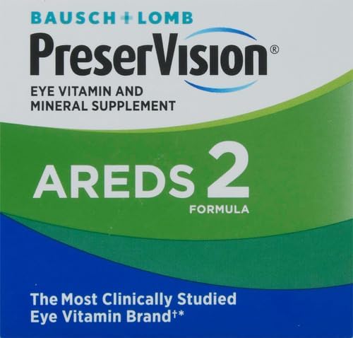 PreserVision AREDS 2 Eye Vitamins #1 Eye Doctor Recommended Brand Lutein and Zeaxanthin Supplement with Vitamin C Vitamin E Zinc and Copper Softgels (Minigels) 120 Count (Pack of 2)