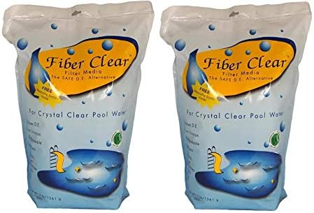 Fiber Clear 9 oz 2 Pack 4009DC Cellulose Filter Media D.E. Alternative for Swimming Pools