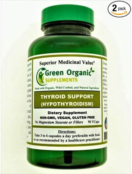 Green Organic Supplements Thyroid &amp Hypothyroidism (Pack of 2)