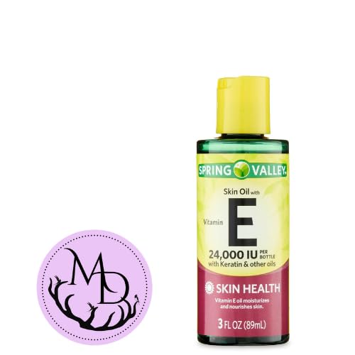 Generic Spring Valley Skin Oil with Vitamin E 24000 IU 3 fl oz + Dri Store Sticker.