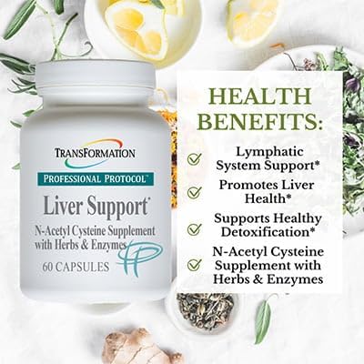Transformation The Genesis of Good Health Enzymes Professional Protocol Liver Support Formula Supplement with Vitamin A Herbal Blend &amp Digestive Enzymes - 60 Capsules