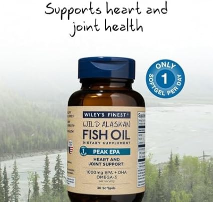 Wiley's Finest Stress Relief &amp Joint Support Bundle - Peak EPA + Relax Focus - 30 Servings