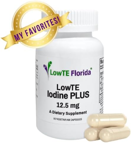 Iodine Plus 12.5 mg - 90 Vegetarian Capsules for Energy Mood &amp Healthy Body Function | Iodine Supplement for Strengthening Hair Nails &amp Teeth | Regulates Metabolism