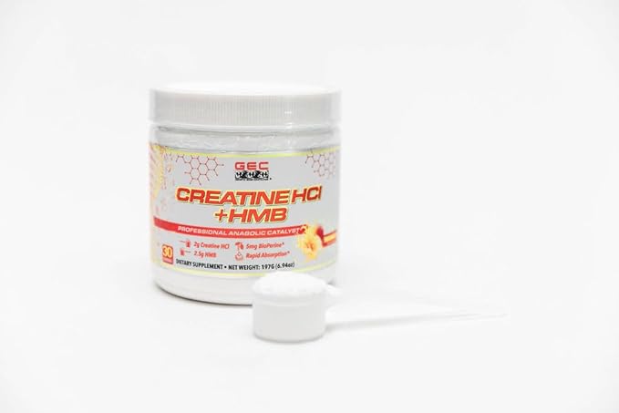 Creatine HCl + HMB for Athletes – Performance &amp Recovery Formula – 2g Creatine HCl 2.5g HMB – Fast Absorption No Bloat No Loading – 30 Servings – GEC (Standard Mango)