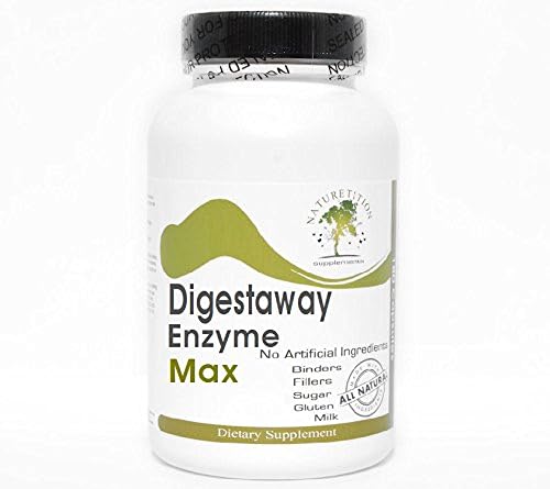 Digestaway Enzyme Max ~ 180 Capsules - No Additives ~ Naturetition Supplements