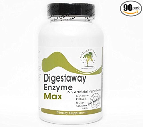 Digestaway Enzyme Max ~ 90 Capsules - No Additives ~ Naturetition Supplements