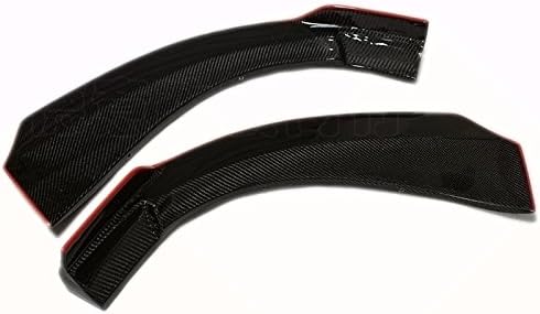 Eppar® New Carbon Fiber Piecha Front Lip Spoiler 2PCS Compatible with Mercedes Benz CLA Class C117 2013-2018 CLA180 CLA200 CLA220 CLA250 (with Red Line)