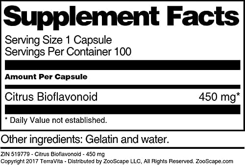Citrus Bioflavonoid - 450 mg (100 Capsules ZIN: 519779) - 3 Pack